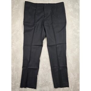 Duchamp Dress Pants Mens 40x32 Black Slim Fit Stretch Waistband Trousers
